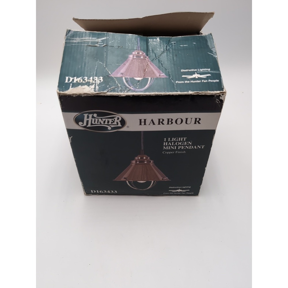 Hunter Harbour D163433 1  Mini Pendant Copper Finish  Open Box